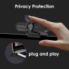 W4DS 2K Webcam avec Deux Microphone, Autofocus, Réduction du Bruit, 78°View, Correction de la Lumière, Plug&Play, pour Youtube/F
