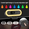 W4LS 2K Webcam, HD Webcam avec Microphone, 2K/50FPS, éclairage Circulaire, Autofocu, Réduction du Bruit, Correction de la Lumièr
