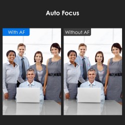 W4LS 2K Webcam, HD Webcam avec Microphone, 2K/50FPS, éclairage Circulaire, Autofocu, Réduction du Bruit, Correction de la Lumièr