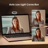 W4LS 2K Webcam, HD Webcam avec Microphone, 2K/50FPS, éclairage Circulaire, Autofocu, Réduction du Bruit, Correction de la Lumièr