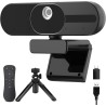 V21 4K Webcam avec Haut Microphone et Haut - parleurs, Réduction du Bruit, Autofocus, Télécommand, 112° View, Correction de la L