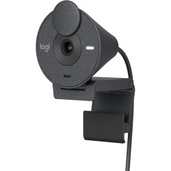 Logitech Brio 300 Webcam Full HD avec confidentialité, micro à réduction de bruit, USB-C, Certifié pour Zoom, Microsoft Teams, G