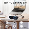Zetiy haut-parleur d'ordinateur, usb enceintes pour pc mini barre de son portatifs stéréo enceintes de bureau pour laptop bureau