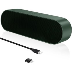 Zetiy haut-parleur d'ordinateur, usb enceintes pour pc mini barre de son portatifs stéréo enceintes de bureau pour laptop bureau