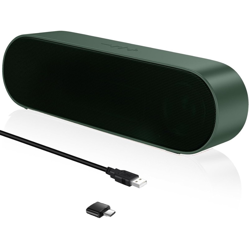 Zetiy haut-parleur d'ordinateur, usb enceintes pour pc mini barre de son portatifs stéréo enceintes de bureau pour laptop bureau