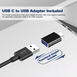 Zetiy haut-parleur d'ordinateur, usb enceintes pour pc mini barre de son portatifs stéréo enceintes de bureau pour laptop bureau