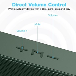 Zetiy haut-parleur d'ordinateur, usb enceintes pour pc mini barre de son portatifs stéréo enceintes de bureau pour laptop bureau