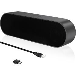 Zetiy haut-parleur d'ordinateur, usb enceintes pour pc mini barre de son portatifs stéréo enceintes de bureau pour laptop bureau