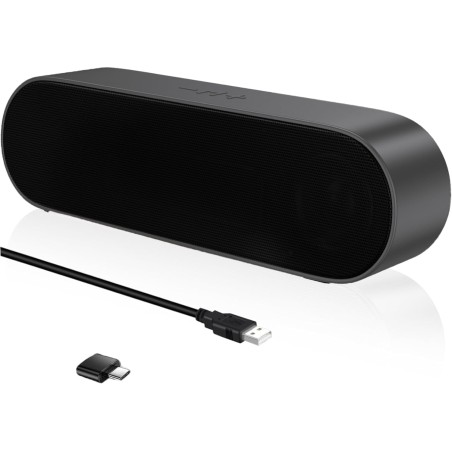 Zetiy haut-parleur d'ordinateur, usb enceintes pour pc mini barre de son portatifs stéréo enceintes de bureau pour laptop bureau