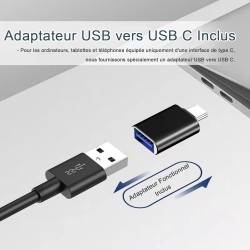 Zetiy haut-parleur d'ordinateur, usb enceintes pour pc mini barre de son portatifs stéréo enceintes de bureau pour laptop bureau