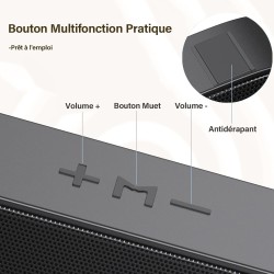 Zetiy haut-parleur d'ordinateur, usb enceintes pour pc mini barre de son portatifs stéréo enceintes de bureau pour laptop bureau