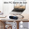 Zetiy haut-parleur d'ordinateur, usb enceintes pour pc mini barre de son portatifs stéréo enceintes de bureau pour laptop bureau
