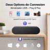 Zetiy haut-parleur d'ordinateur, usb enceintes pour pc mini barre de son portatifs stéréo enceintes de bureau pour laptop bureau