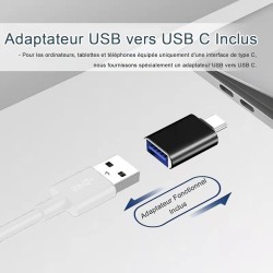 Zetiy haut-parleur d'ordinateur, usb enceintes pour pc mini barre de son portatifs stéréo enceintes de bureau pour laptop bureau