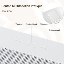 Zetiy haut-parleur d'ordinateur, usb enceintes pour pc mini barre de son portatifs stéréo enceintes de bureau pour laptop bureau