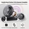 Zetiy haut-parleur d'ordinateur, usb enceintes pour pc mini barre de son portatifs stéréo enceintes de bureau pour laptop bureau