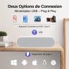 Zetiy haut-parleur d'ordinateur, usb enceintes pour pc mini barre de son portatifs stéréo enceintes de bureau pour laptop bureau