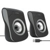APM Enceintes Filaires USB 2.0, Duo Haut-Parleurs PC Ordinateur, Son Clair et de Qualité, Autoalimentées Via Câble USB, Volume R