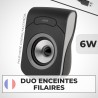 APM Enceintes Filaires USB 2.0, Duo Haut-Parleurs PC Ordinateur, Son Clair et de Qualité, Autoalimentées Via Câble USB, Volume R