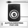 APM Enceintes Filaires USB 2.0, Duo Haut-Parleurs PC Ordinateur, Son Clair et de Qualité, Autoalimentées Via Câble USB, Volume R