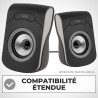 APM Enceintes Filaires USB 2.0, Duo Haut-Parleurs PC Ordinateur, Son Clair et de Qualité, Autoalimentées Via Câble USB, Volume R