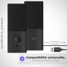 APM Enceintes Filaires USB 2.0, Duo Haut-Parleurs PC Ordinateur, Son Clair et de Qualité, Autoalimentées Via Câble USB, Volume R