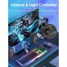 OR O R O W OROW Haut Parleur PC,10W RGB Enceinte PC, 2.0 Gaming Haut-parleurs d'Ordinateur avec LED Lumière, pour Smartphone/Tab