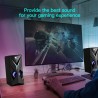 OR O R O W OROW Haut Parleur PC,10W RGB Enceinte PC, 2.0 Gaming Haut-parleurs d'Ordinateur avec LED Lumière, pour Smartphone/Tab