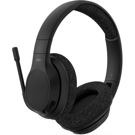 Belkin soundform adapt casque bleutooth sans fil avec micro, connexion multipoint, autonomie 65h, enc, bleutooth ou câble, casqu