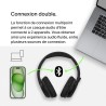 Belkin soundform adapt casque bleutooth sans fil avec micro, connexion multipoint, autonomie 65h, enc, bleutooth ou câble, casqu