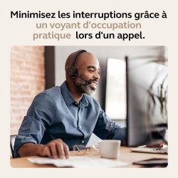 Jabra evolve 65 te casque stéréo bleutooth sans fil (3e édition 2025), micro antibruit, connexion double appareil, batterie 16h,