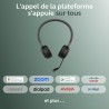 Jabra evolve 65 te casque stéréo bleutooth sans fil (3e édition 2025), micro antibruit, connexion double appareil, batterie 16h,