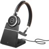 Jabra evolve 65 se - micro-casque mono bleutooth sans fil - micro à réduction de bruit, haute autonomie et base de chargement - 