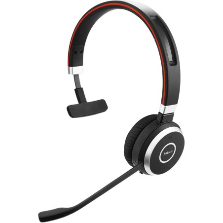 Jabra evolve 65 mono casque supra-auriculaire sans fil - casque certifié microsoft avec batterie longue durée - adaptateur bleut