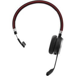 Jabra evolve 65 mono casque supra-auriculaire sans fil - casque certifié microsoft avec batterie longue durée - adaptateur bleut