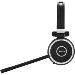 Jabra evolve 65 mono casque supra-auriculaire sans fil - casque certifié microsoft avec batterie longue durée - adaptateur bleut