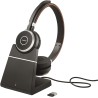Jabra evolve 65 se - micro-casque mono bleutooth sans fil - micro à réduction de bruit, haute autonomie et base de chargement - 