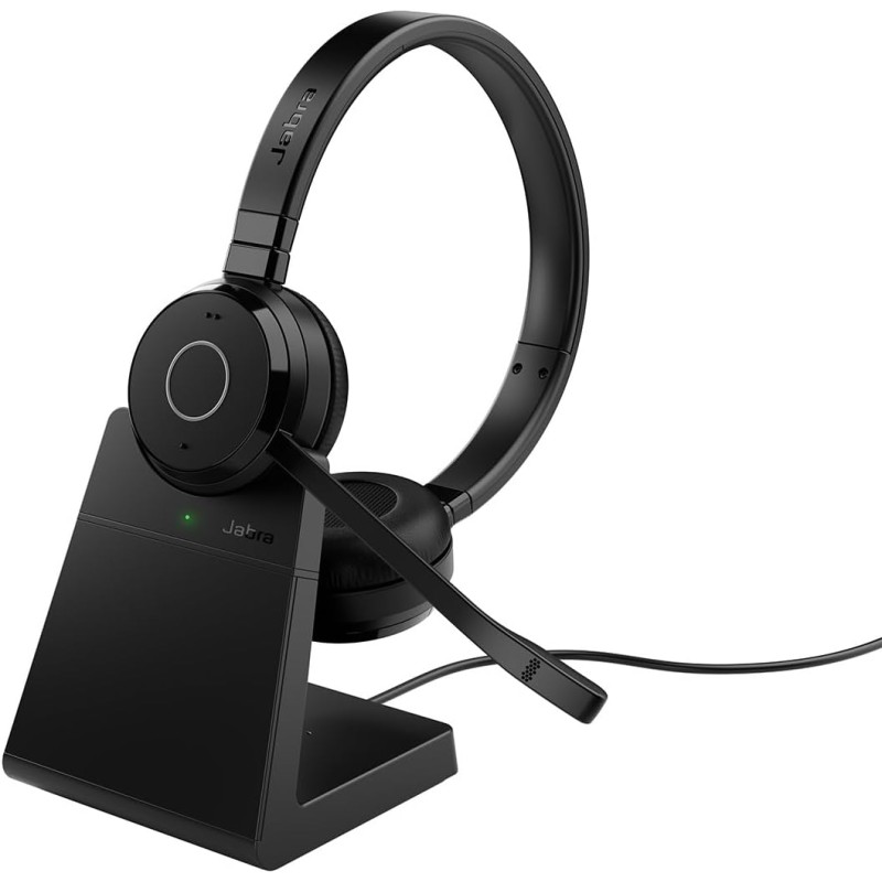 Jabra Evolve 65 Te (Third Edition) - Casque stéréo sans Fil certifié pour Les Communications unifiées, Batterie 12 Heures, USB-A
