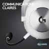 Logitech g pro x 2 lightspeed casque audio, micro-casque détachable, enceinte graphène 50 mm, dts:x, 2.0-7.1 surround, bleutooth
