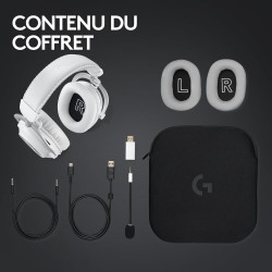 Logitech g pro x 2 lightspeed casque audio, micro-casque détachable, enceinte graphène 50 mm, dts:x, 2.0-7.1 surround, bleutooth
