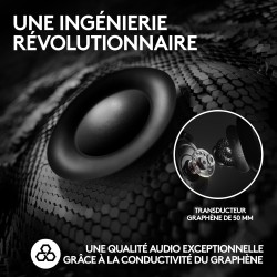 Logitech g pro x 2 lightspeed casque audio bleutooth, micro-casque détachable, enceinte graphène 50 mm, dts:x casque 2.0—7.1 sur