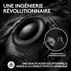 Logitech g pro x 2 lightspeed casque audio bleutooth, micro-casque détachable, enceinte graphène 50 mm, dts:x casque 2.0—7.1 sur