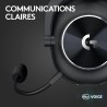 Logitech g pro x 2 lightspeed casque audio bleutooth, micro-casque détachable, enceinte graphène 50 mm, dts:x casque 2.0—7.1 sur