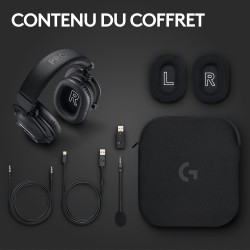 Logitech g pro x 2 lightspeed casque audio bleutooth, micro-casque détachable, enceinte graphène 50 mm, dts:x casque 2.0—7.1 sur