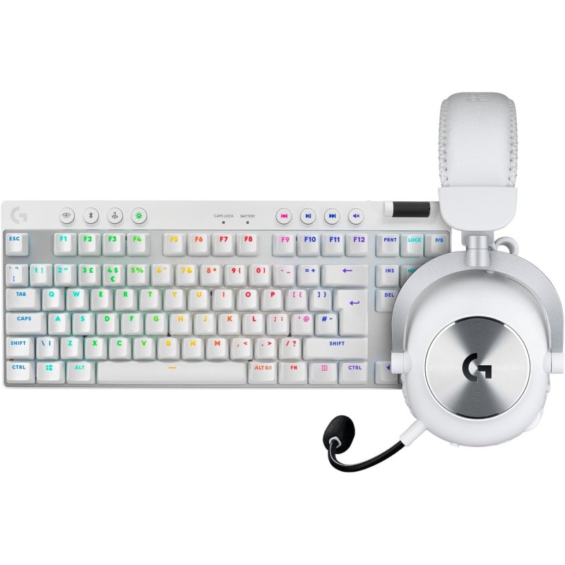 Logitech G PRO X TKL LIGHTSPEED clavier de jeu sans fil, ultra-portable, sans pavé numérique + G PRO X 2 LIGHTSPEED Casque audio