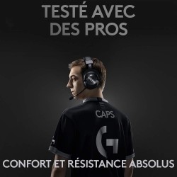 Logitech g pro x lightspeed casque gaming sans fil avec technologie de filtre de micro bleu voice, transducteurs pro-g 50mm, dts