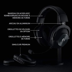 Logitech g pro x lightspeed casque gaming sans fil avec technologie de filtre de micro bleu voice, transducteurs pro-g 50mm, dts
