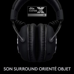 Logitech g pro x lightspeed casque gaming sans fil avec technologie de filtre de micro bleu voice, transducteurs pro-g 50mm, dts