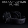 Logitech g pro x lightspeed casque gaming sans fil avec technologie de filtre de micro bleu voice, transducteurs pro-g 50mm, dts