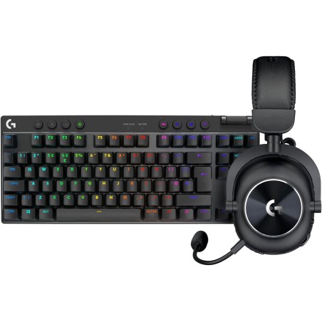 Logitech g pro x tkl lightspeed clavier de jeu sans fil, ultra-portable + pro x 2 lightspeed casque audio bleutooth, bleutooth/u